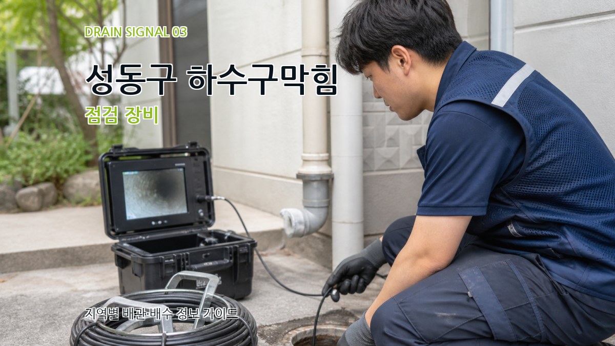 성동구 하수구막힘 점검 장비