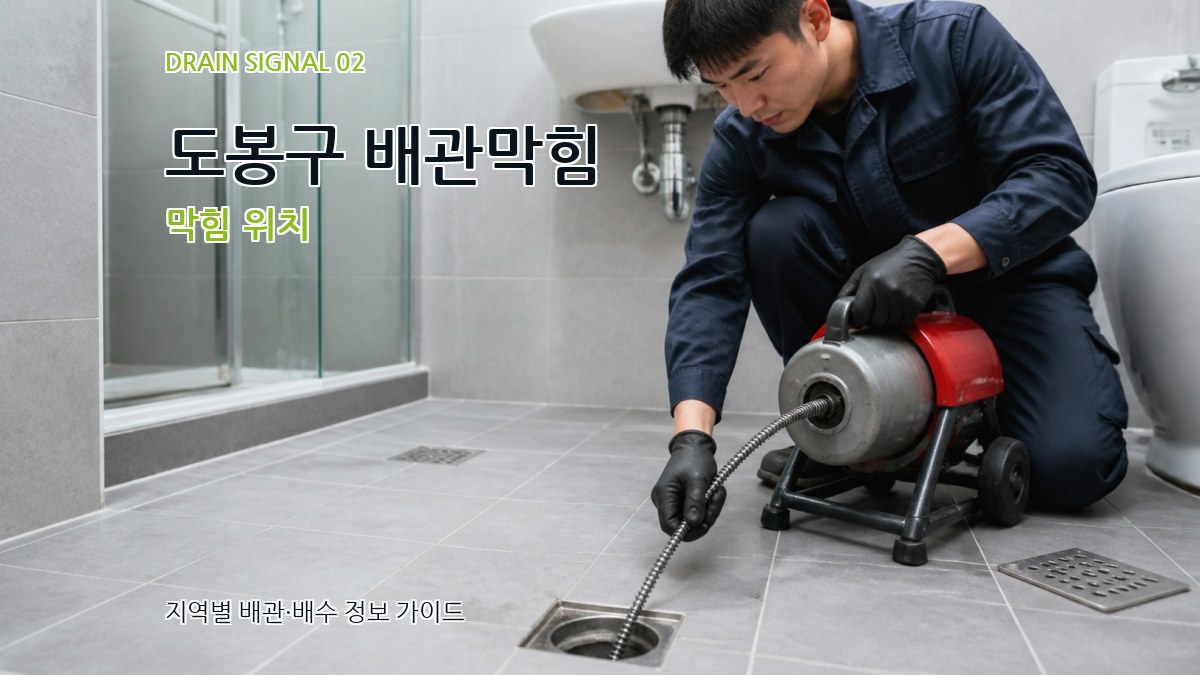 도봉구 배관막힘 막힘 위치
