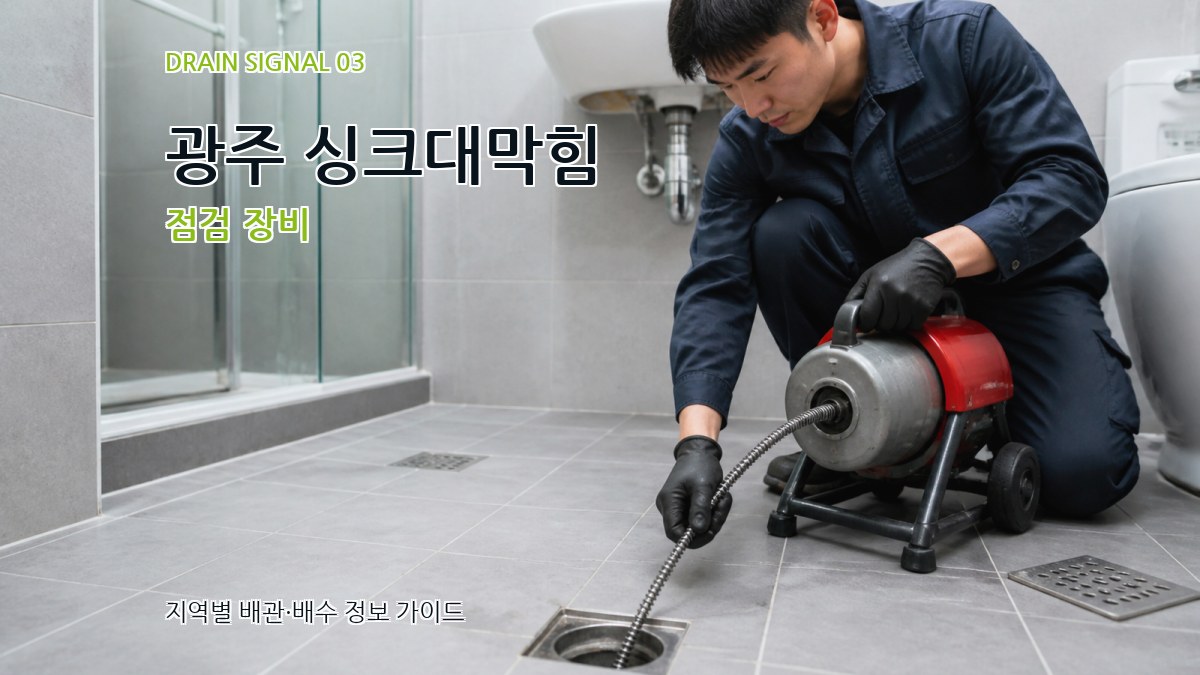 광주 싱크대막힘 점검 장비
