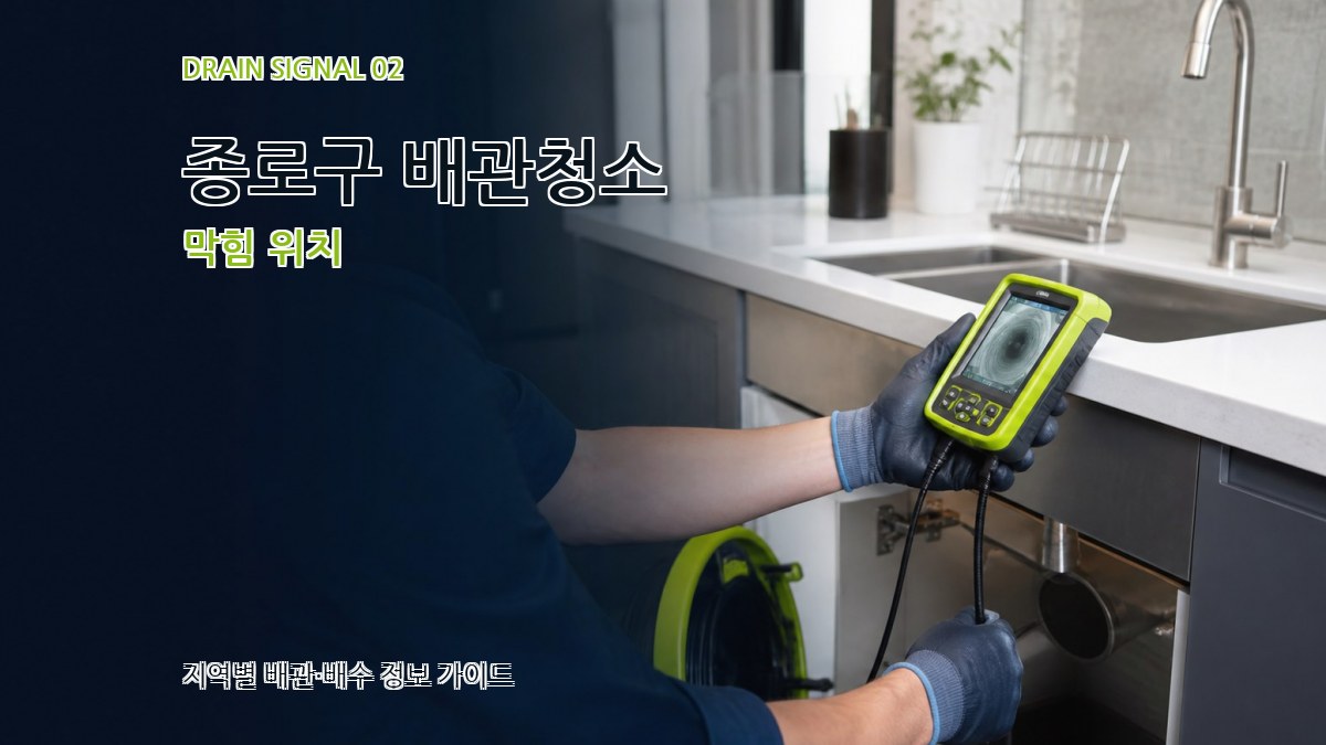 종로구 배관청소 막힘 위치