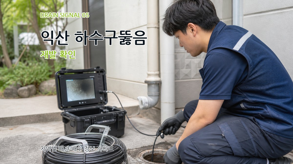 익산 하수구뚫음 재발 확인