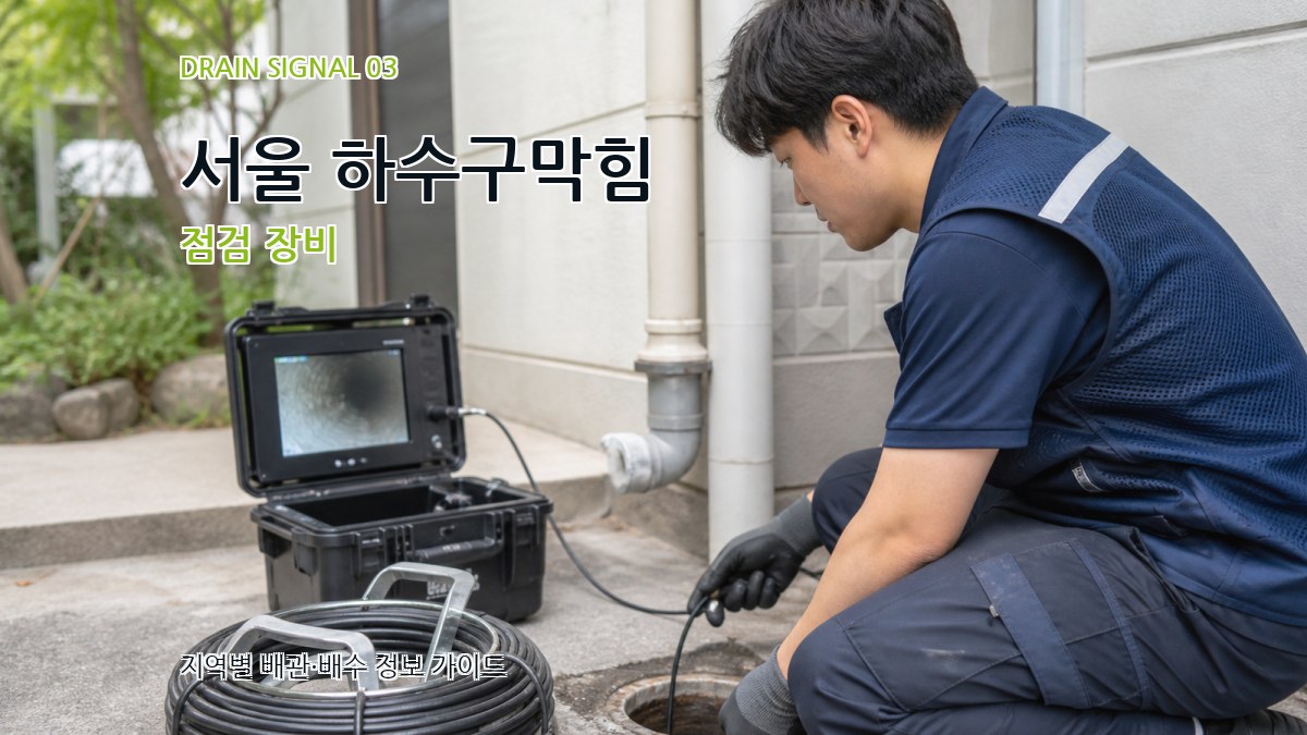 서울 하수구막힘 점검 장비