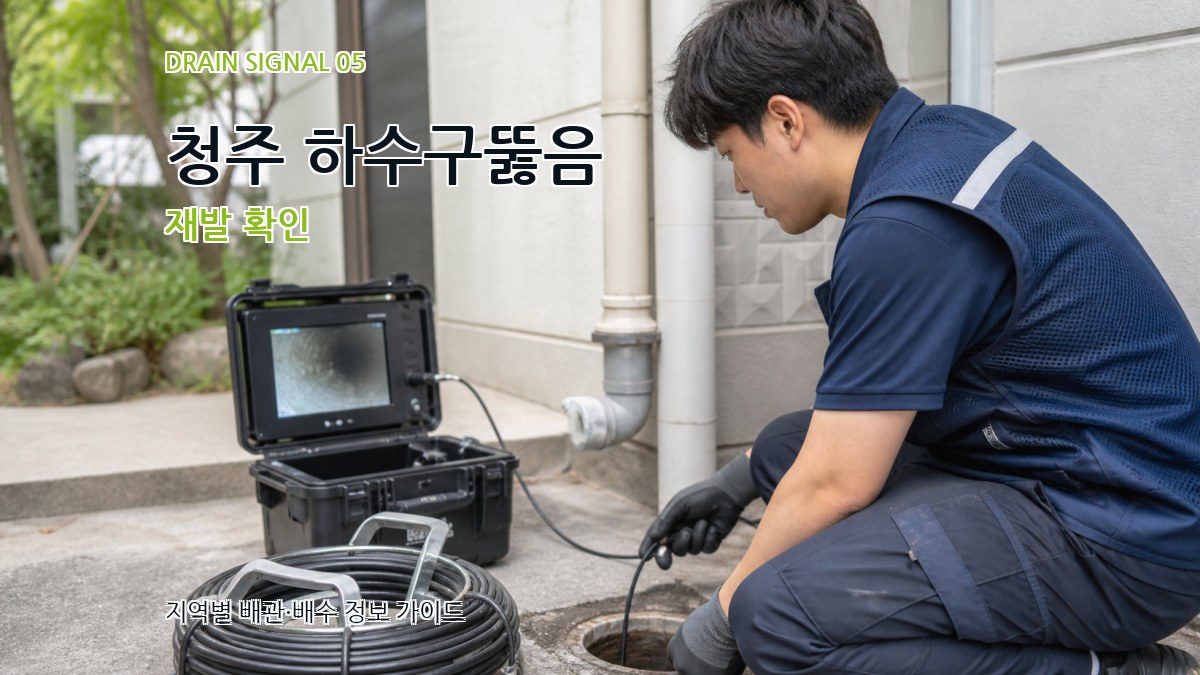 청주 하수구뚫음 재발 확인
