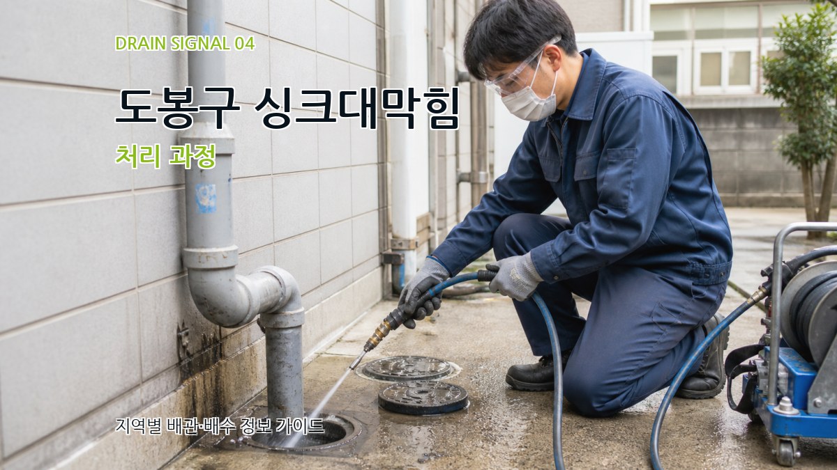 도봉구 싱크대막힘 처리 과정