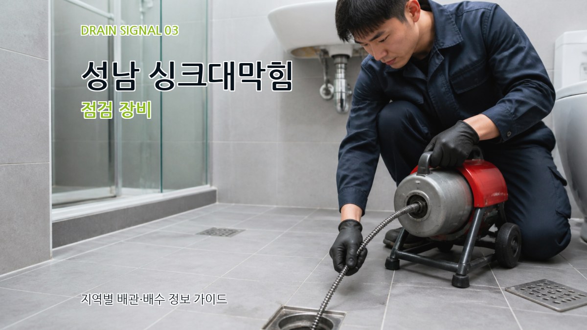 성남 싱크대막힘 점검 장비