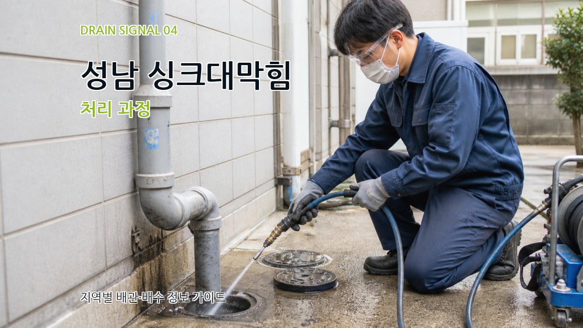 성남 싱크대막힘 처리 과정