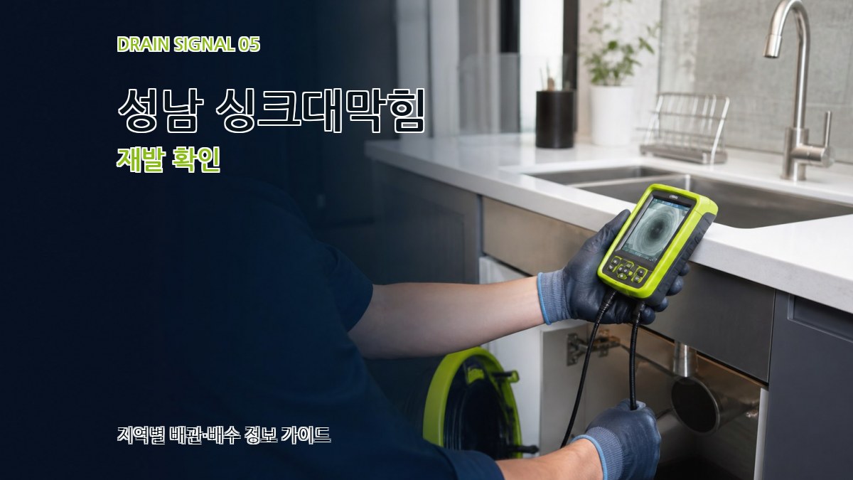 성남 싱크대막힘 재발 확인