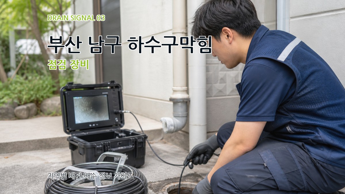 부산 남구 하수구막힘 점검 장비
