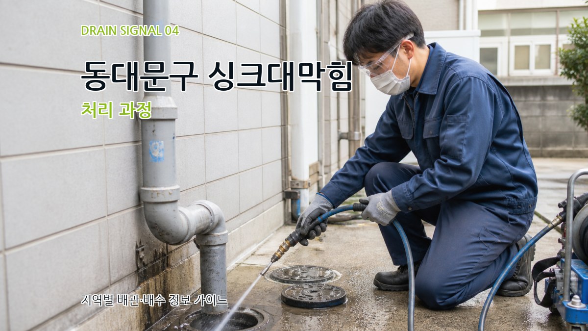 동대문구 싱크대막힘 처리 과정