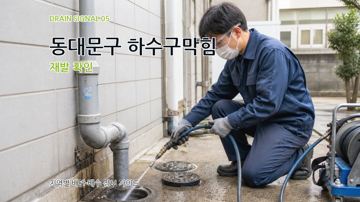 동대문구 하수구막힘 재발 확인