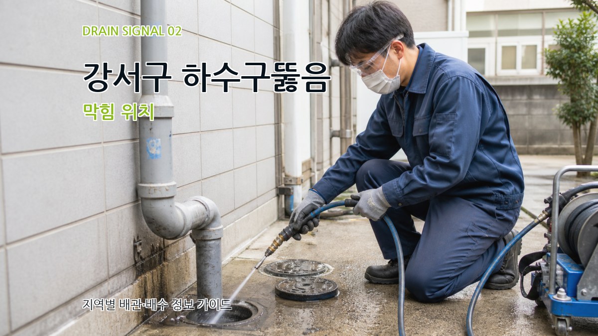 강서구 하수구뚫음 막힘 위치