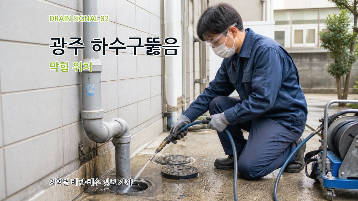 광주 하수구뚫음 막힘 위치