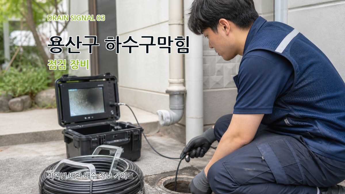 용산구 하수구막힘 점검 장비