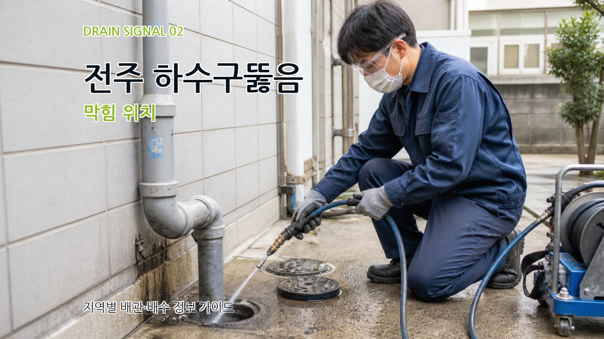 전주 하수구뚫음 막힘 위치