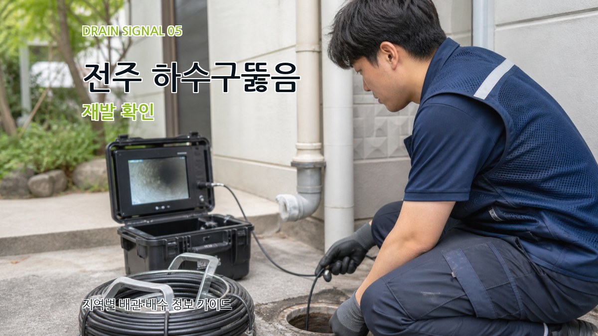 전주 하수구뚫음 재발 확인
