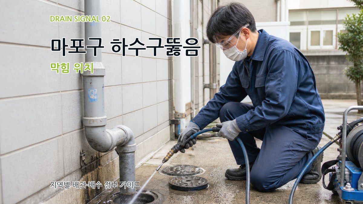마포구 하수구뚫음 막힘 위치