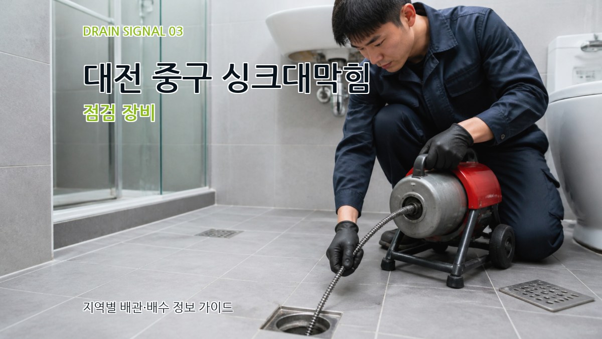 대전 중구 싱크대막힘 점검 장비