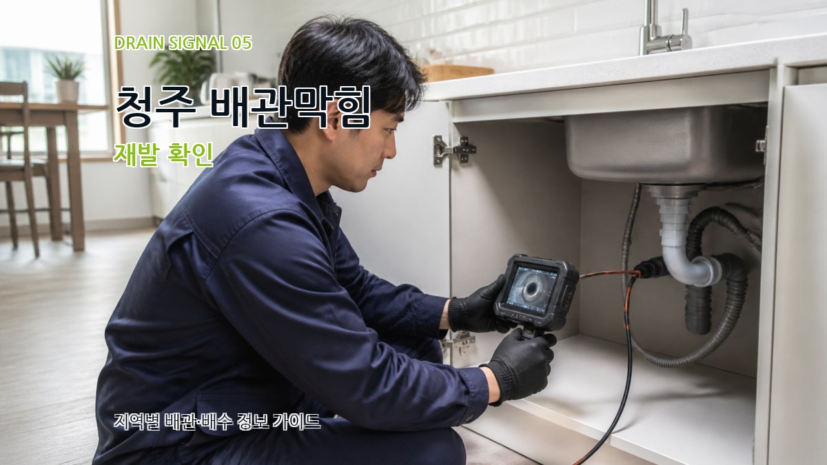 청주 배관막힘 재발 확인