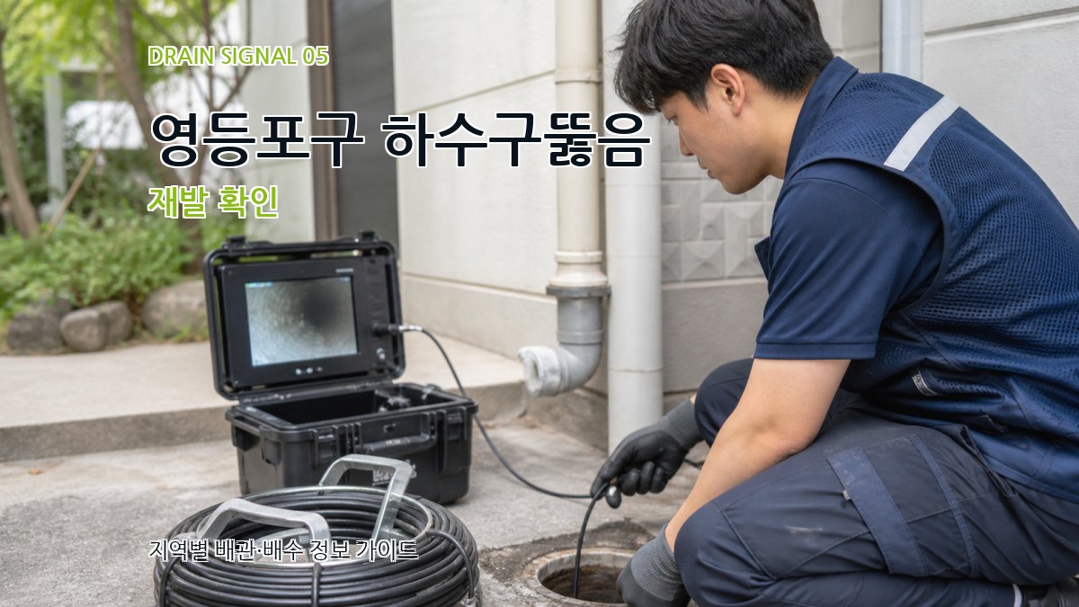 영등포구 하수구뚫음 재발 확인