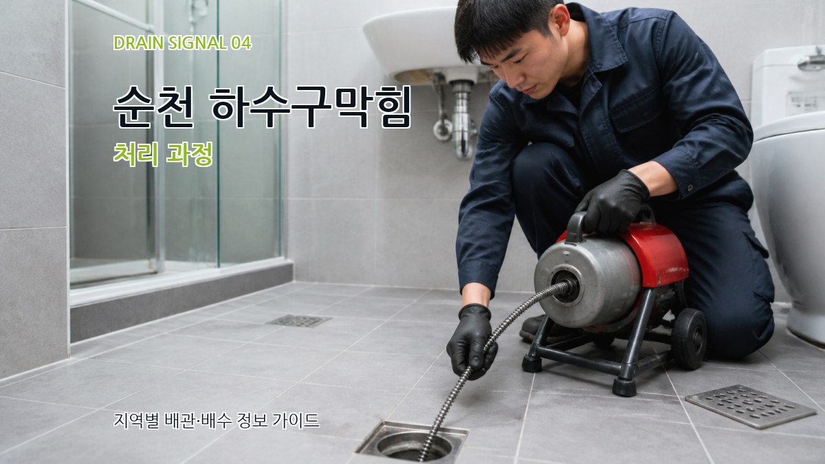 순천 하수구막힘 처리 과정