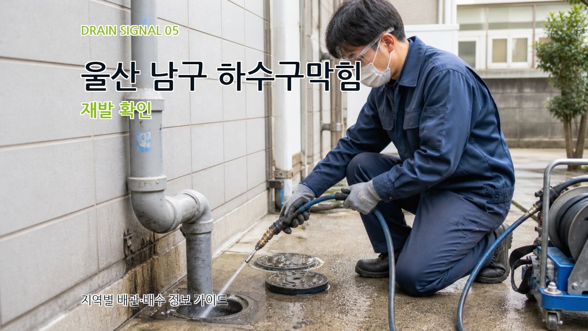 울산 남구 하수구막힘 재발 확인