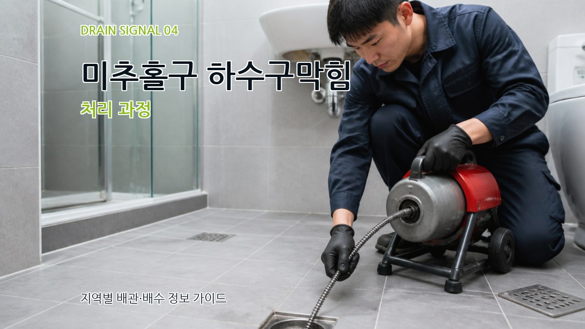 미추홀구 하수구막힘 처리 과정