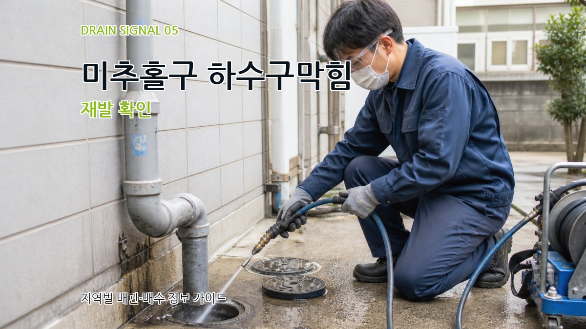 미추홀구 하수구막힘 재발 확인