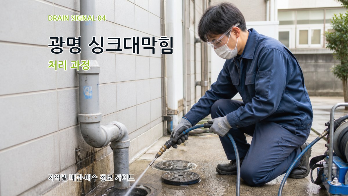 광명 싱크대막힘 처리 과정