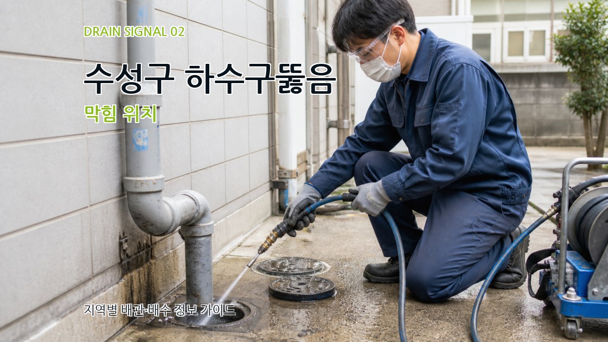 수성구 하수구뚫음 막힘 위치