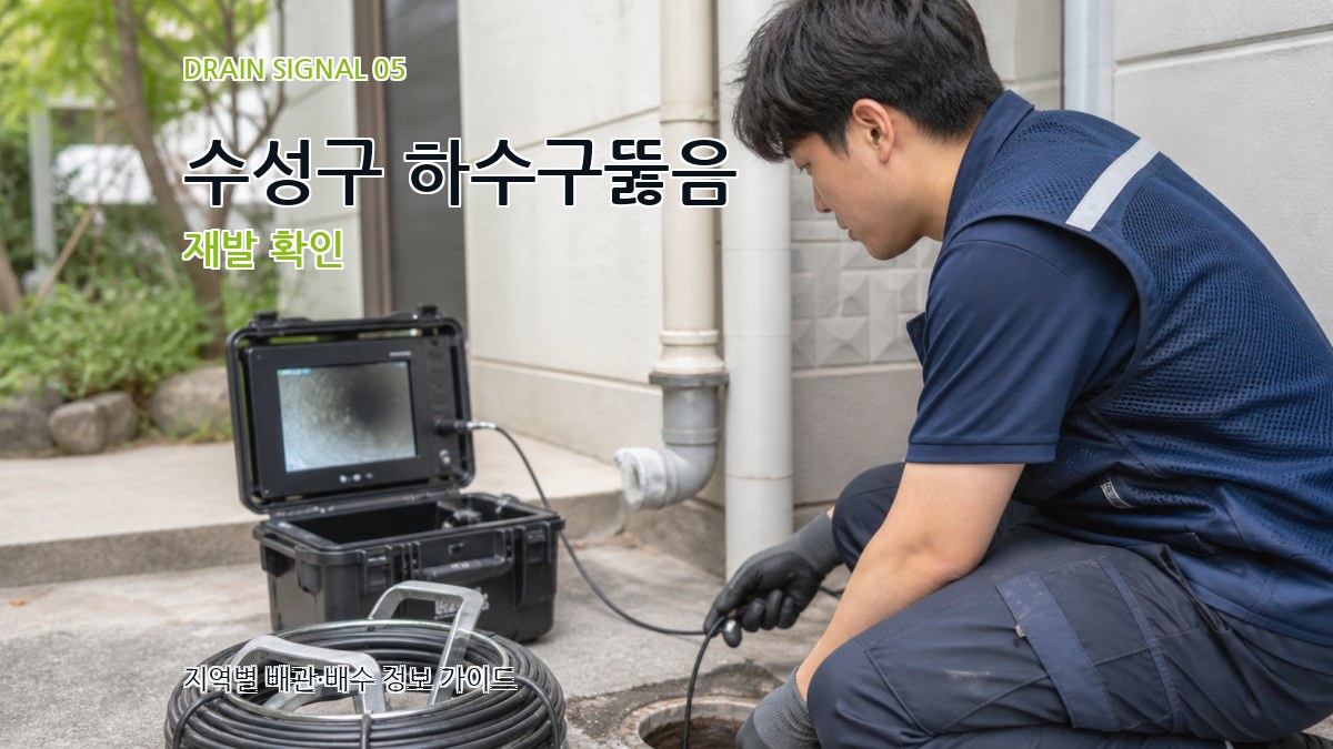 수성구 하수구뚫음 재발 확인