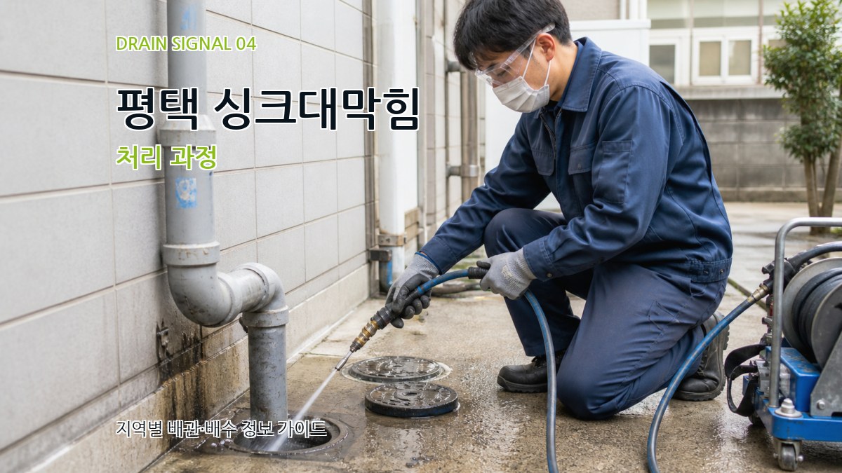 평택 싱크대막힘 처리 과정