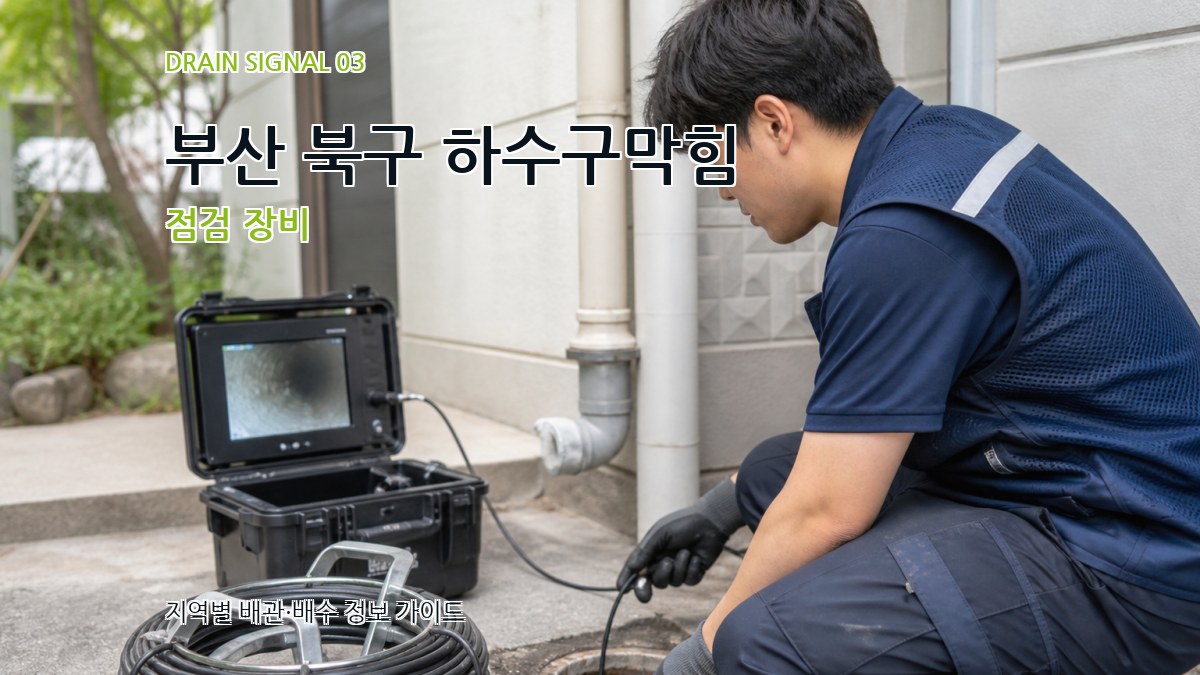 부산 북구 하수구막힘 점검 장비