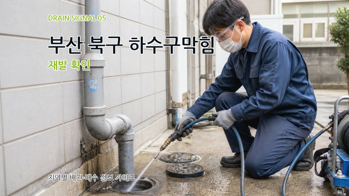 부산 북구 하수구막힘 재발 확인