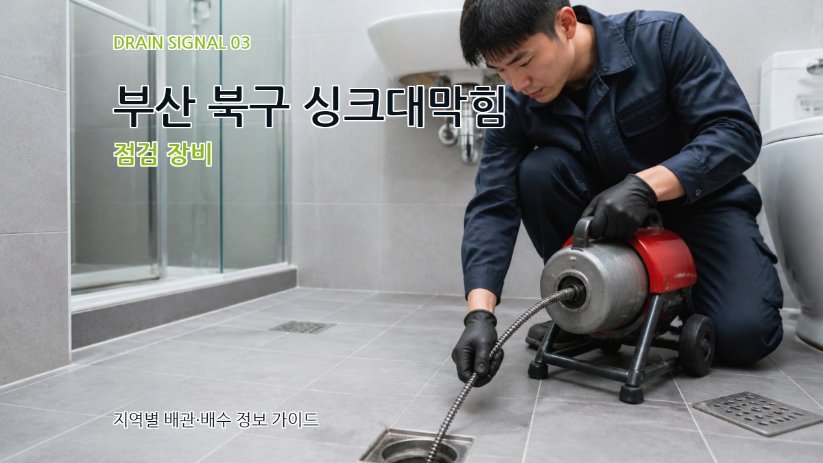 부산 북구 싱크대막힘 점검 장비