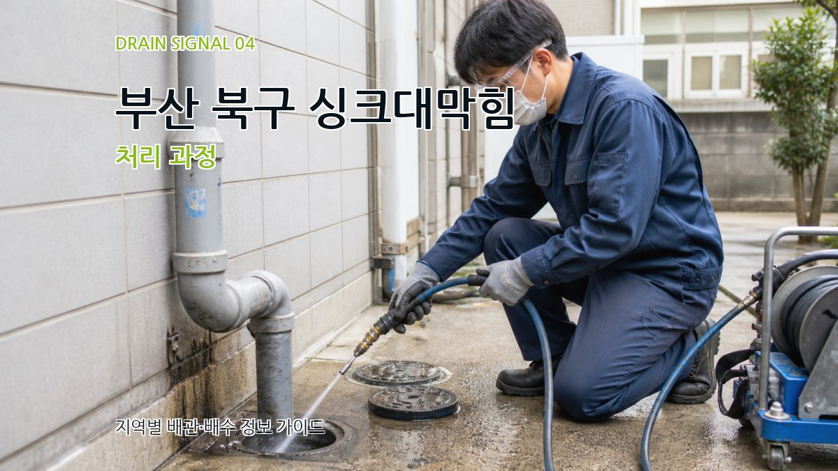 부산 북구 싱크대막힘 처리 과정