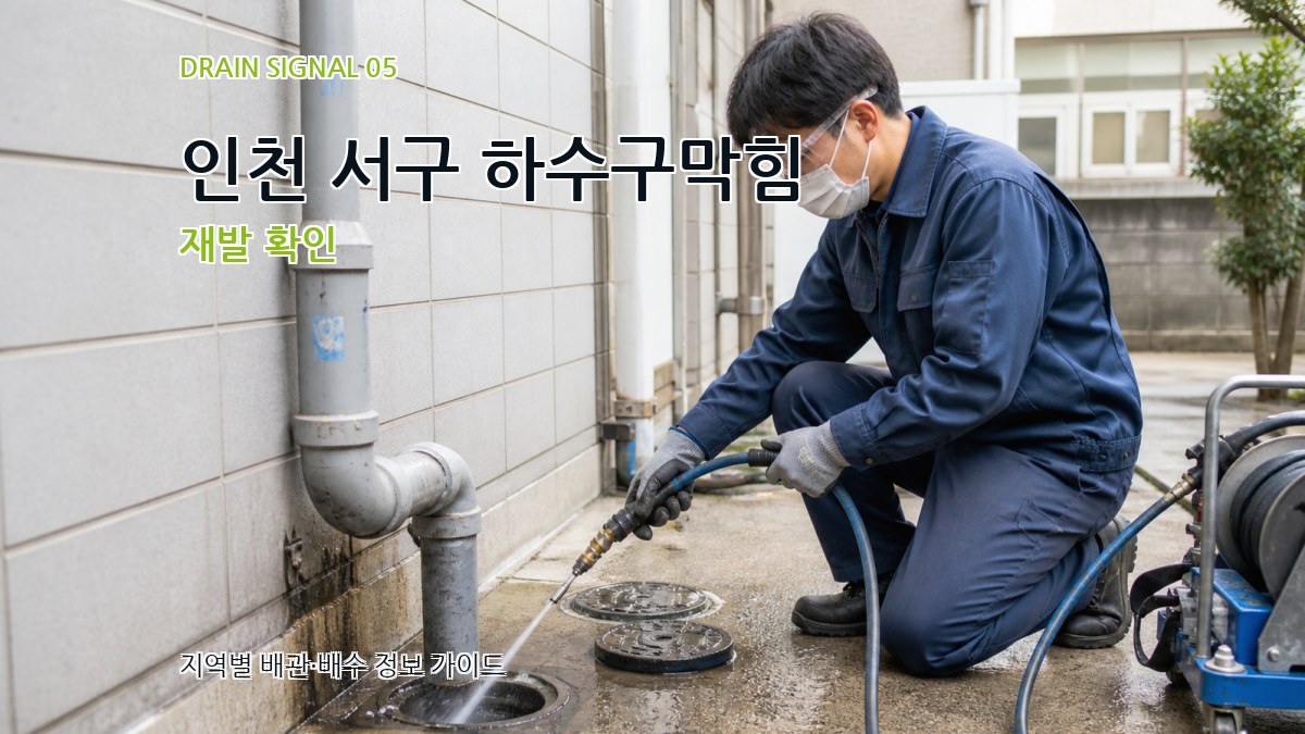 인천 서구 하수구막힘 재발 확인