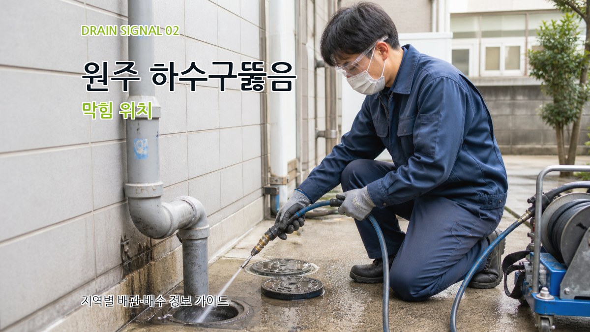 원주 하수구뚫음 막힘 위치