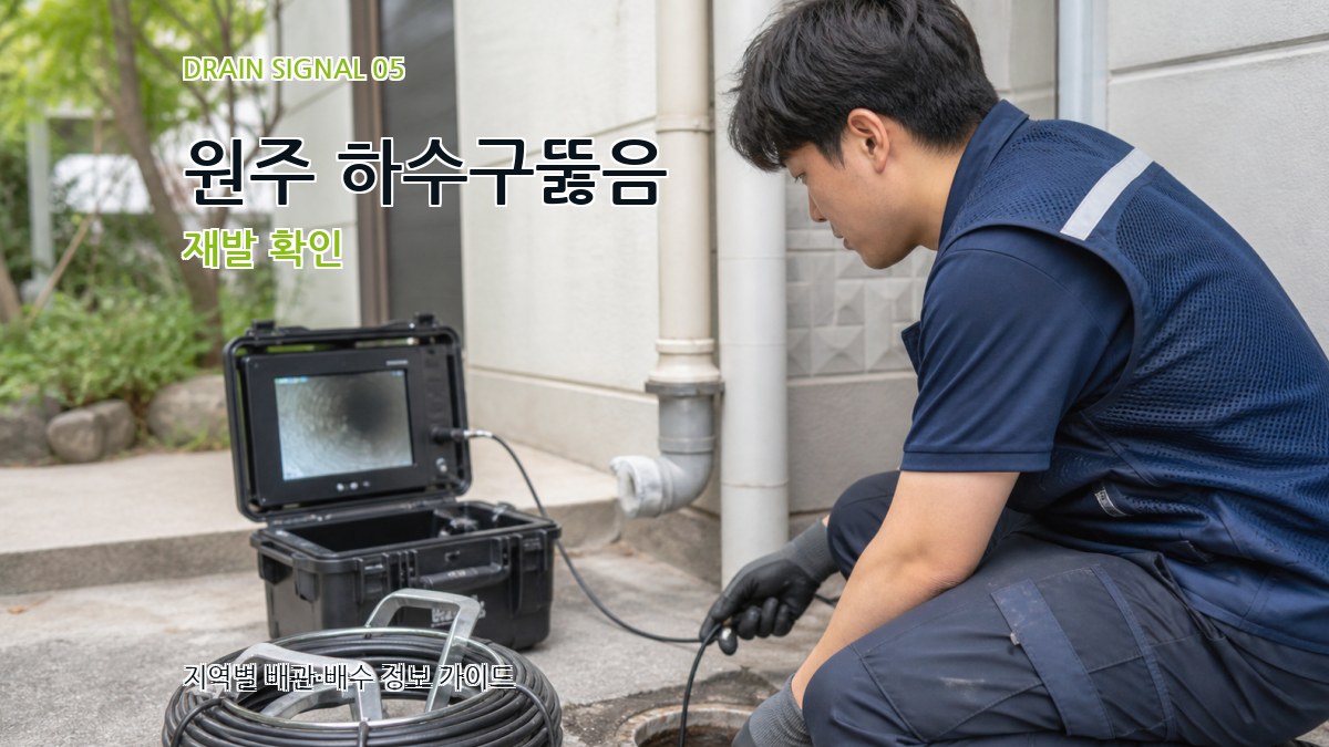 원주 하수구뚫음 재발 확인