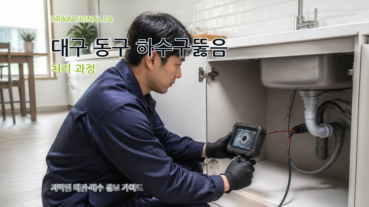 대구 동구 하수구뚫음 처리 과정