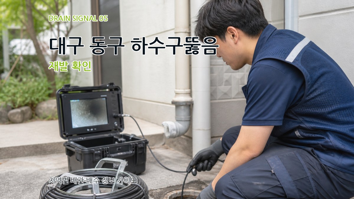 대구 동구 하수구뚫음 재발 확인