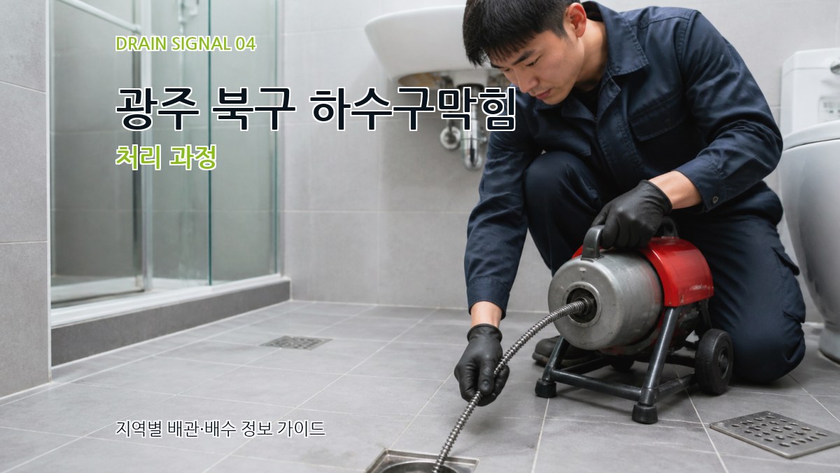 광주 북구 하수구막힘 처리 과정