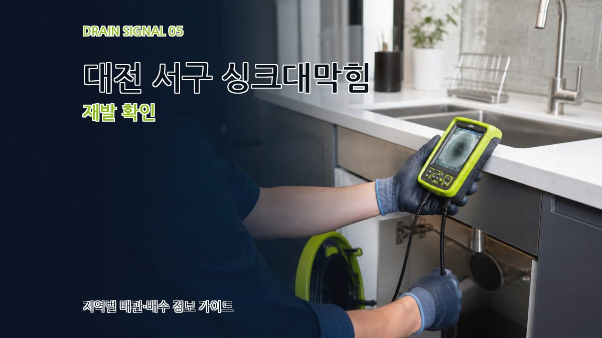 대전 서구 싱크대막힘 재발 확인