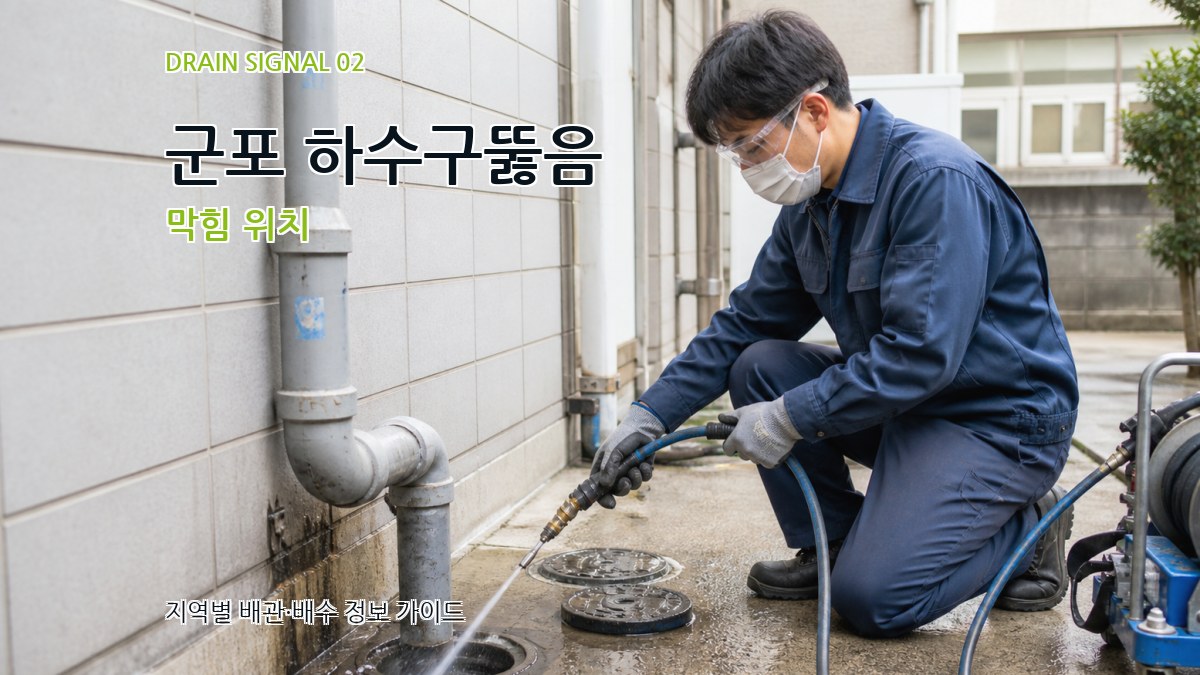군포 하수구뚫음 막힘 위치