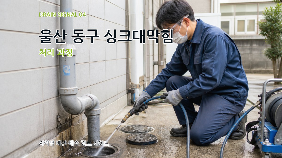 울산 동구 싱크대막힘 처리 과정
