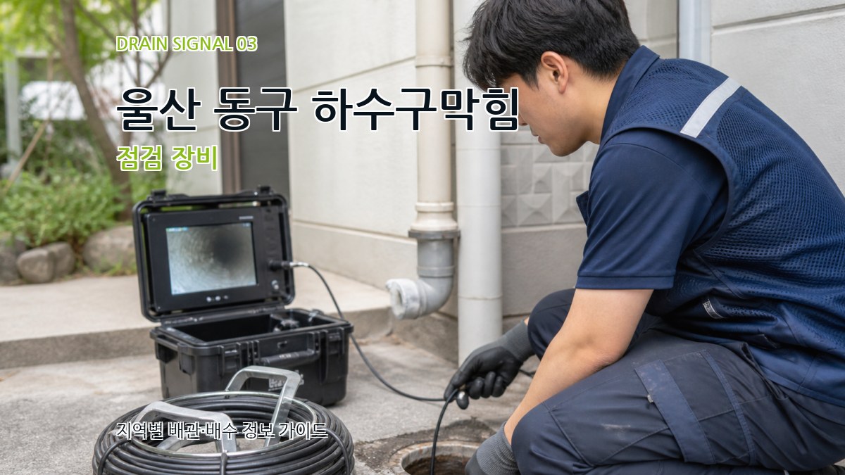 울산 동구 하수구막힘 점검 장비