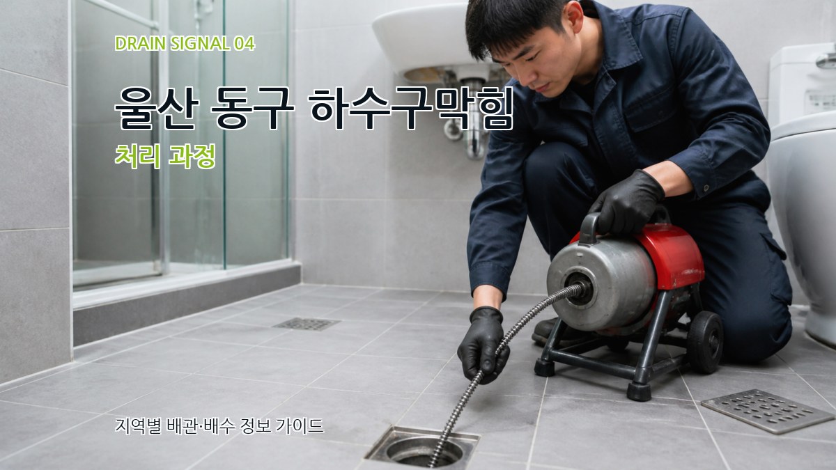 울산 동구 하수구막힘 처리 과정