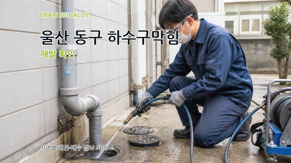 울산 동구 하수구막힘 재발 확인