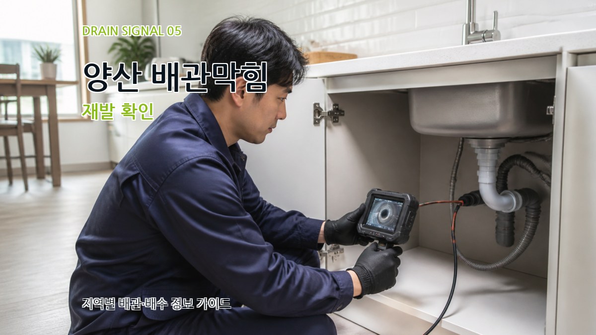 양산 배관막힘 재발 확인