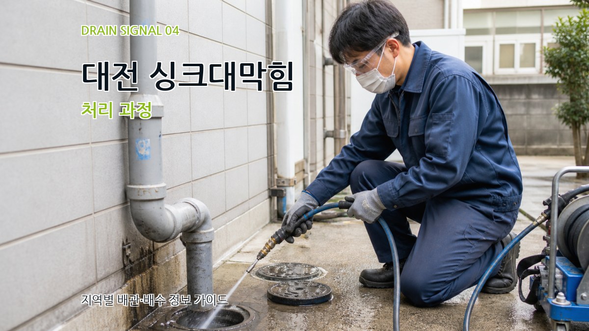 대전 싱크대막힘 처리 과정