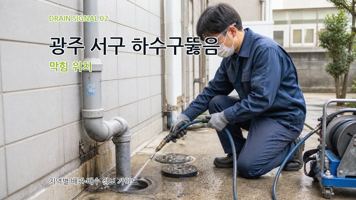 광주 서구 하수구뚫음 막힘 위치